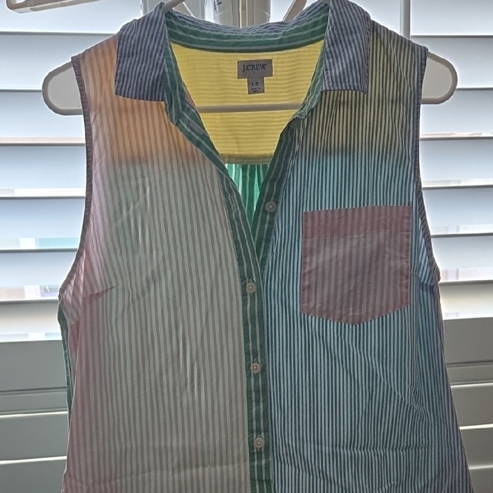 J.Crew Colorful Striped Sleeveless Dress